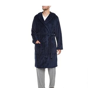 Stafford Men’s OSFM robe NWT plush robe navy casual sleepwear